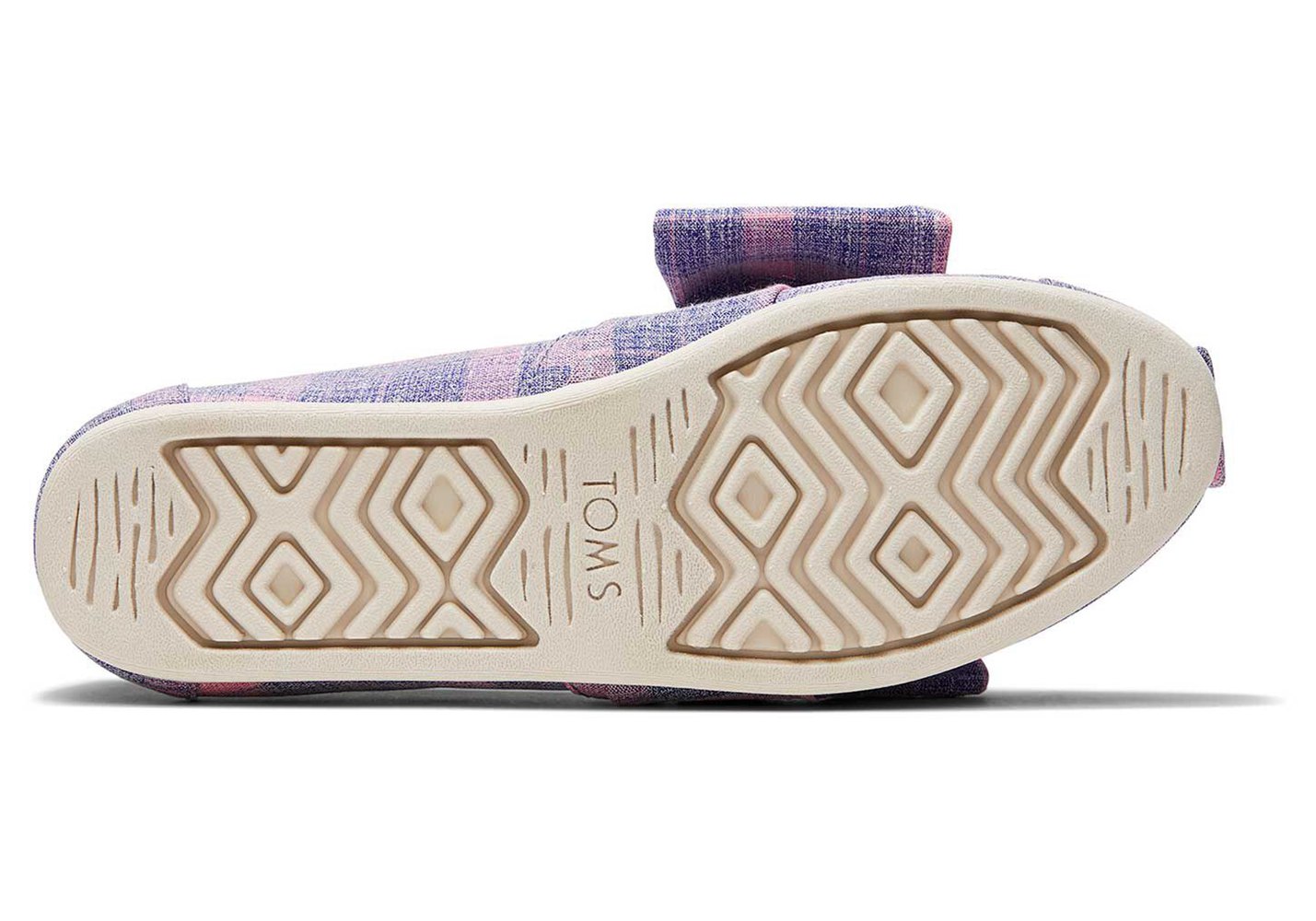 Toms Alpargata Plaid Bow Espadrille Purple/Pink - Womens - 43720-KBEJ